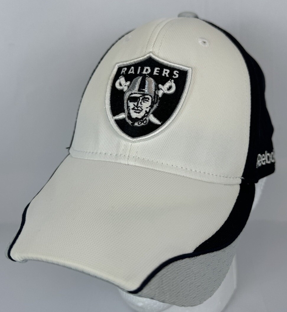Vintage Y2K Reebok Oakland Raiders 3-Tone Fitted Hat Size S/Med Great Condition