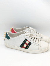 Gucci ace pearl studded white leather snekers size EU 35