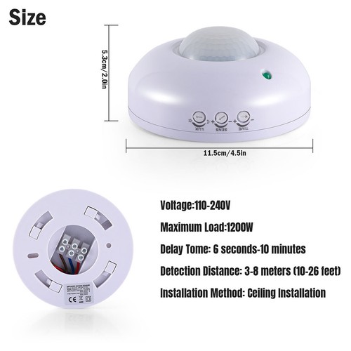 Auto ON OFF Detector Infrared PIR Motion Sensor Switch LED Light Strip 110V-240V - Picture 8 of 14