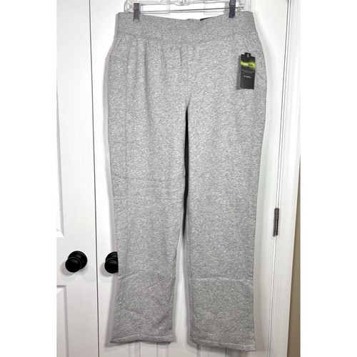 NWT Women's Large 12/14 Tek Gear Mid Rise Sweatpants Straight Leg Light Gray - Picture 5 of 9