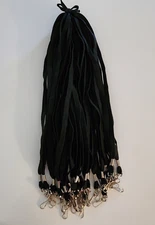 Lot 29 Lanyard Holders Black Shoelace Clip