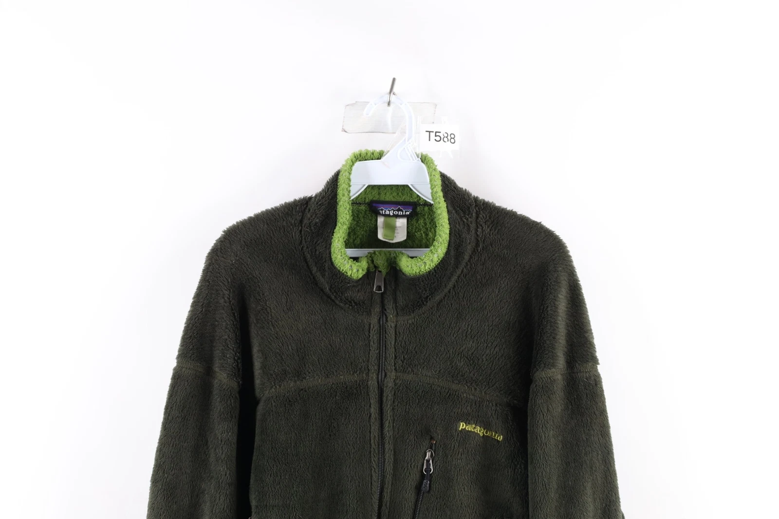 patagonia vintage spell out regulator full zip fleece jacket