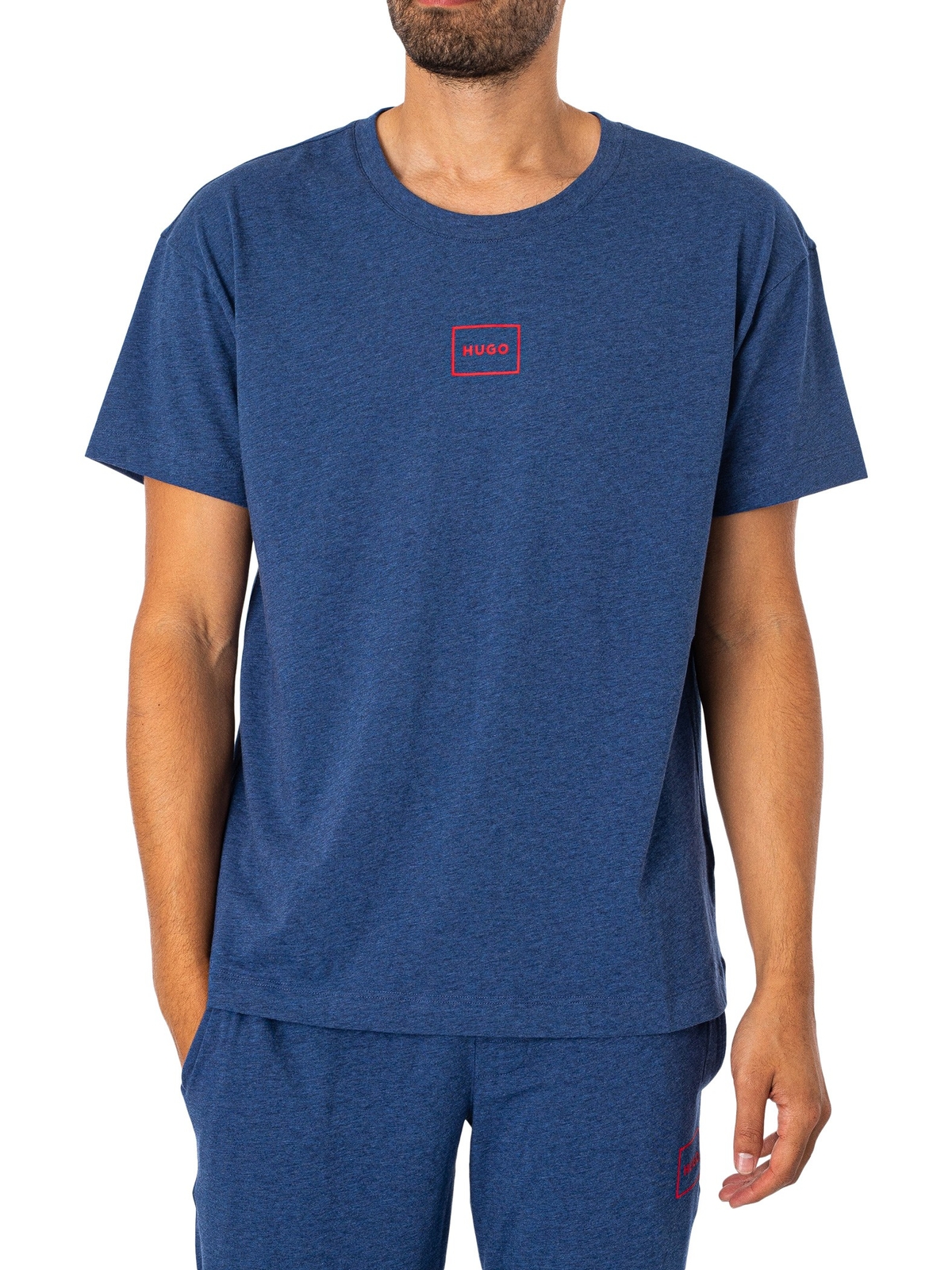 Мужская футболка для отдыха HUGO голубая 3590₽