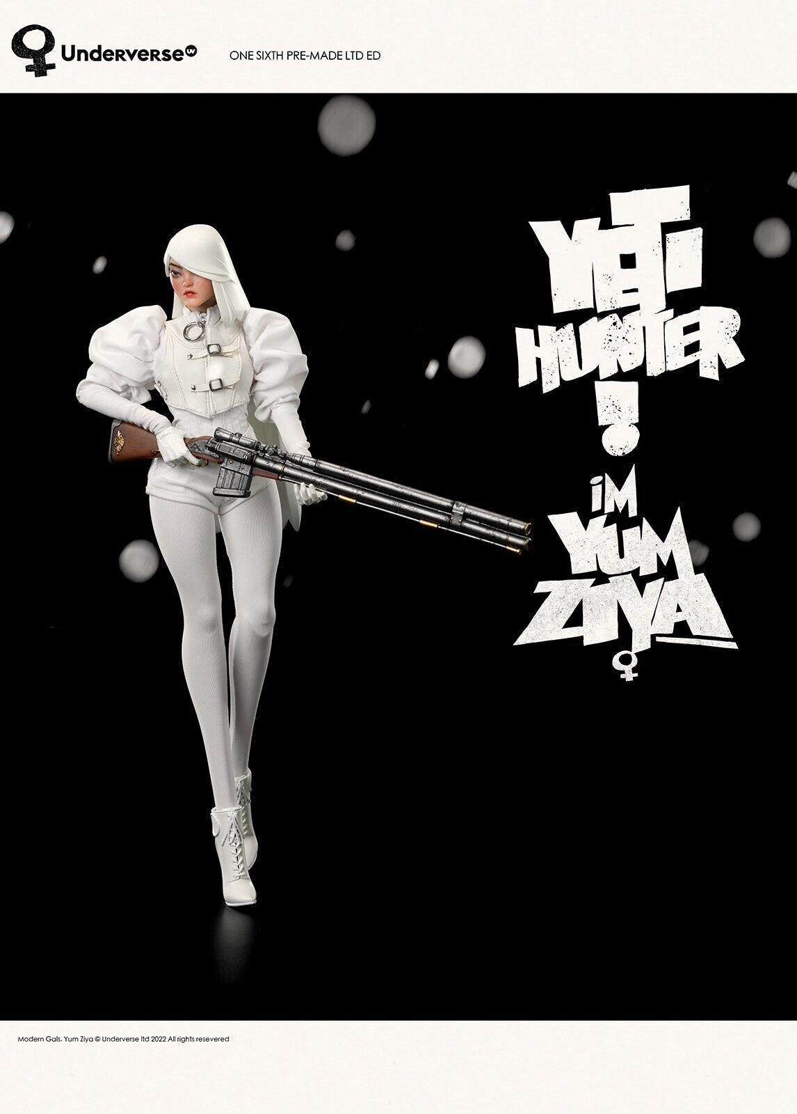 RARE 3A ASHLEY WOOD UNDERVERSE YETI HUNTER YUM ZIYA MODERN GIRLS 1/6 FIGURE 12"