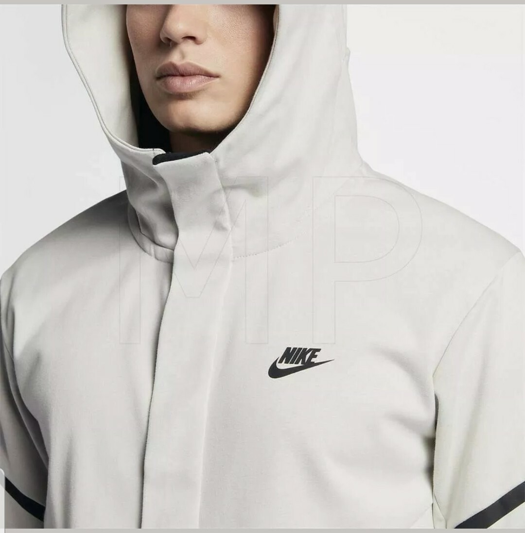 Nike Sportswear Tech Fleece Jacket Light Grey Black 867658 072 Sz
