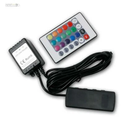 WORLD-TRADING-NET Controllo Controller RGB per Illuminazione LED RGB, Telecomando + Sdoppiatore 9 velocità