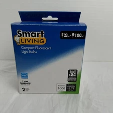 Smart Living 23 Watt = 100 Watt Soft White Compact Fluorescent Light Bulb 2-Pack