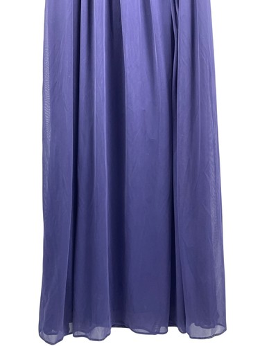 Monique Lhuillier Women's 8 One Shoulder Cut Out Ruched Pleated Chiffon Gown - Picture 10 of 15