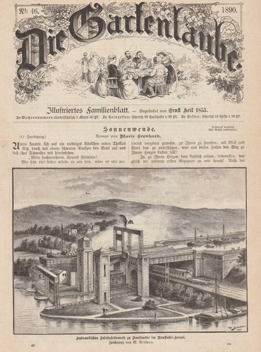 Schiffshebewerk To Fontinette IN Neuffossé-kanal Wood Engraving From 1890 - 第 1/1 張圖片