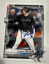 TANNER ALLEN SIGNED 2021 BOWMAN DRAFT PROSPECT BASEBALL ROOKIE CARD AUTO