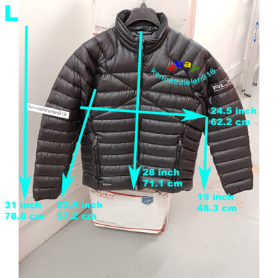 RLX RALPH LAUREN WATER REPELLENT PACKABLE DOWN JACKET BLACK MENS