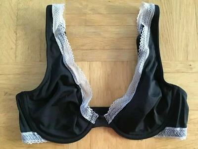 Victoria's Secret Unlined Demi BH GR 32D 70D 75C ungepolstert schwarz Lace Spitz - Bild 1 von 3