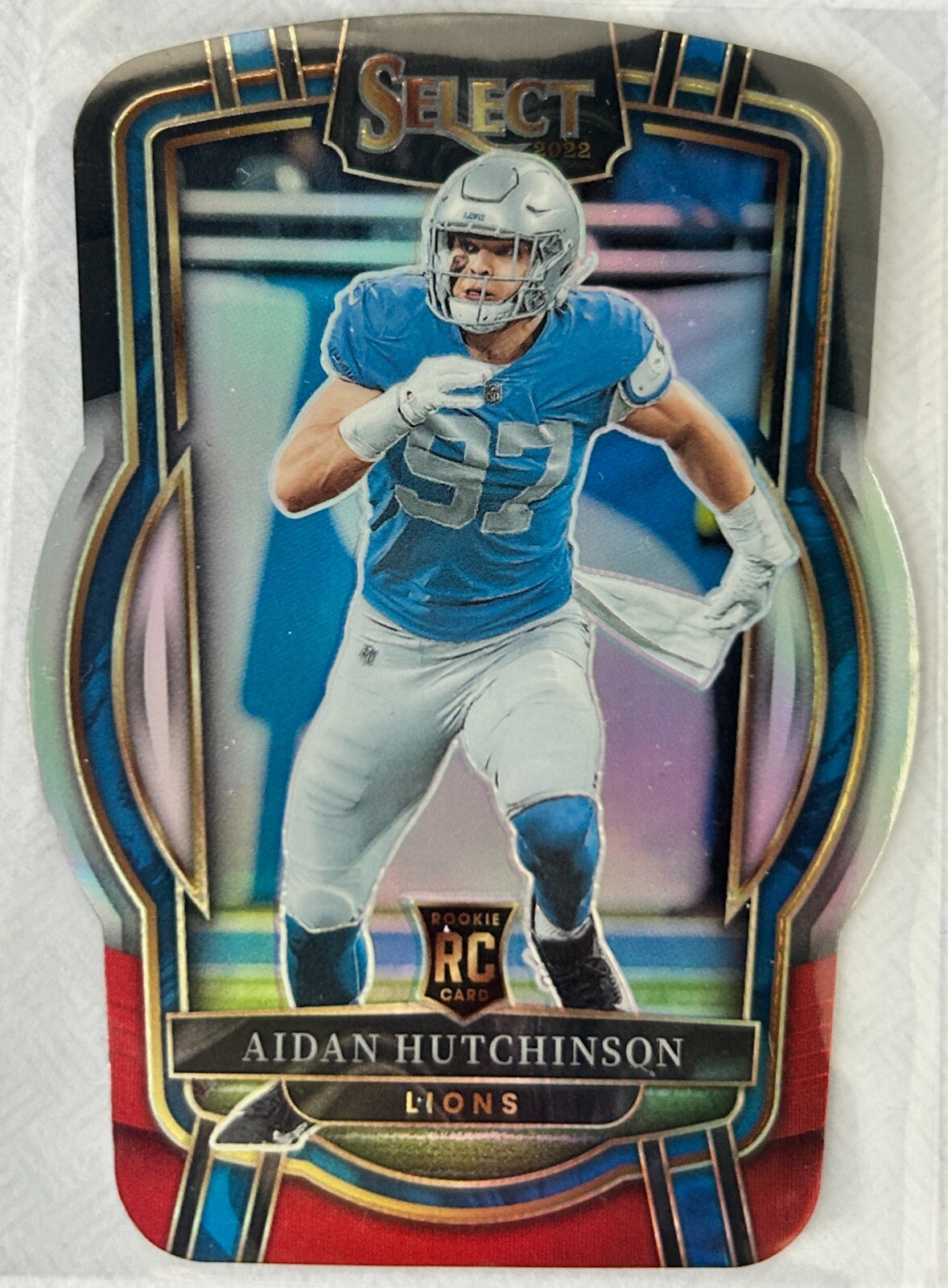 2022 Panini Select - Club Level Aidan Hutchinson #267 Black & Red Prizm Die-Cut