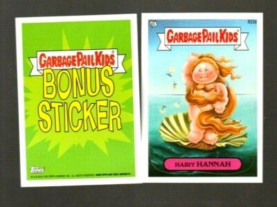 2013 Garbage Pail Kids Brand New Series3 (BNS3) Bonus Sticker-HAIRY HANNAH- B22a
