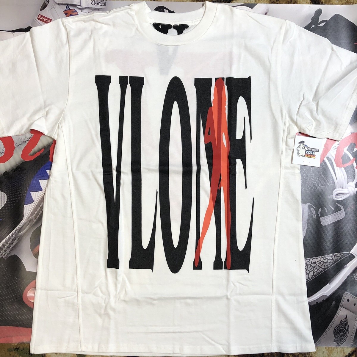 New Vlone Vice City Tee White size Large NBA NAV Pop Smoke 007