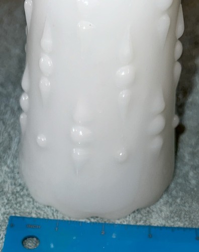 VTG Anchor Hocking Milk Glass Vase Pearls and Tears Table Vase 7.25” Tall - Afbeelding 7 van 9