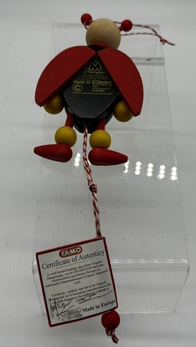 Vintage Original M Gschnitzer Holz Lady Bug Zugspielzeug Ornament Österreich ~ kostenloser Versand - Bild 5 von 6