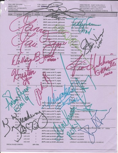 One Life to Live script form 2002 signed by cast | eBay