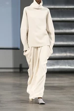 New $1990 The Row Makie Wool Silk Blend Turtleneck Top in Ivory sz XS