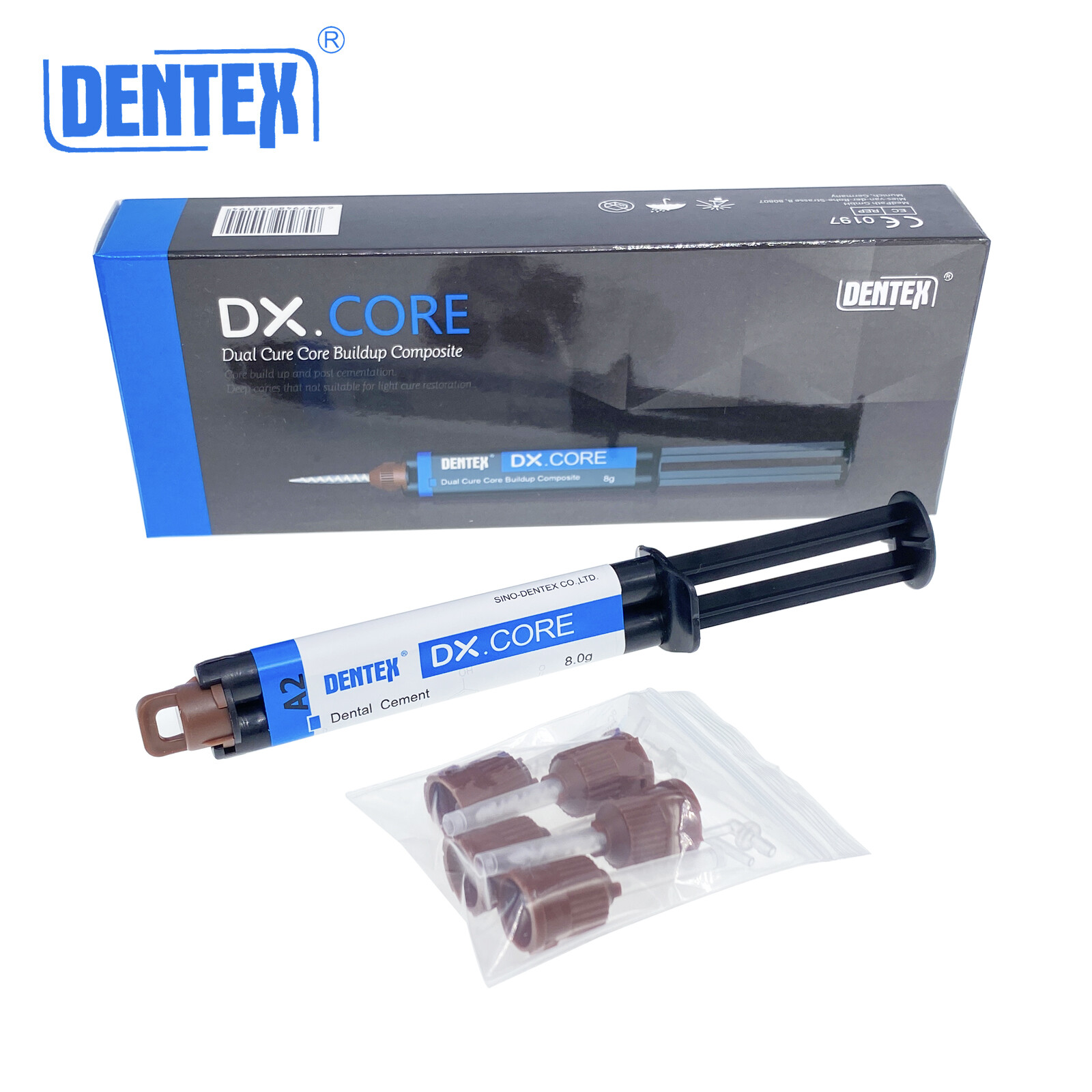 Dental A2 A3 Dual Cure Flowable Composite Resin Refill Core Build Up Dentex 8g