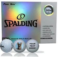 Personalized Spalding Pure Spin Golf Balls - 12pack