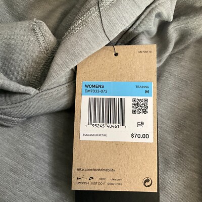 H Nike Yoga Hoodie Gray Womens Size Medium Training Dri Fit | eBay