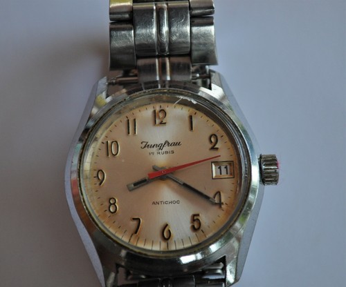 Raro Orologio Jungfrau 17 Rubini 17 Jewels Vintage Carica Manuale Anni 60  70 | eBay