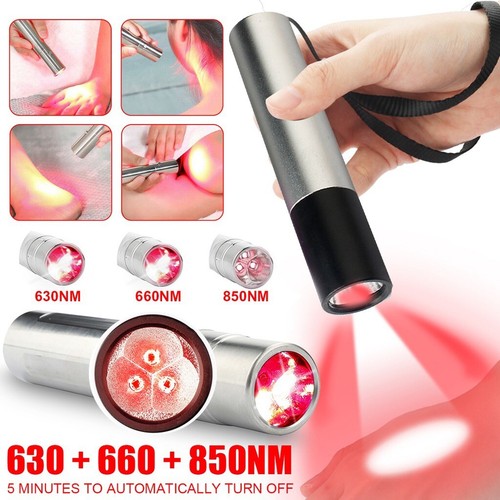 630nm 660nm 850nm Red LED Infrared Light Therapy Torch for Pain Relif Flashlight - Afbeelding 1 van 10