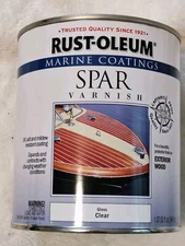 Rust-Oleum 207008 Exterior Gloss Clear Marine Coatings Spar Varnish 1 qt. New