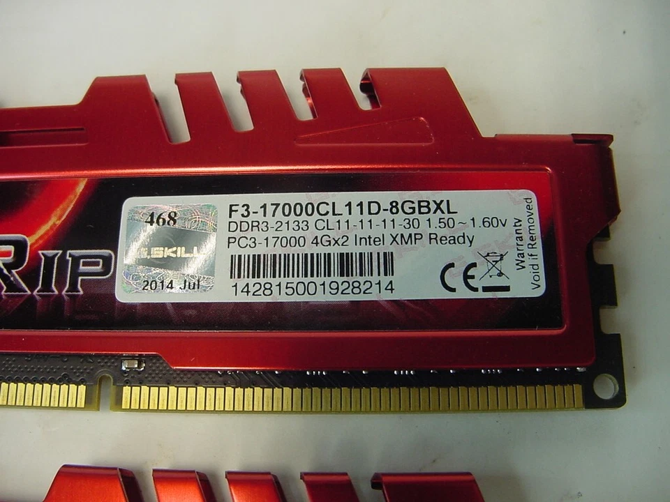 COMPUTER MEMORY 8GB G. SKILL RIPJAWS X DDR3 1.60V PC3-17000 F3-17000CL11D-8GBXL - Image 3 of 4