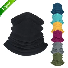 Winter Fleece Neck Warmer Windproof Face Covering Ski Cycling for Cold Weather