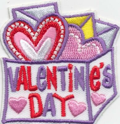 Girl Boy Cub VALENTINE'S DAY BOX Fun Patches Crests Badges SCOUTS GUIDE party