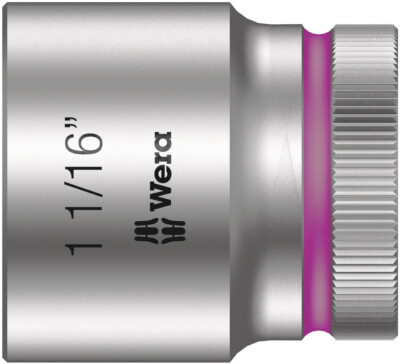 Wera Zyklop 1/2" Steckschlüssel 16mm – 6-Punkt, Verchromt, Für Hand- & Elektrowerkzeuge | Profi-Stecknuss