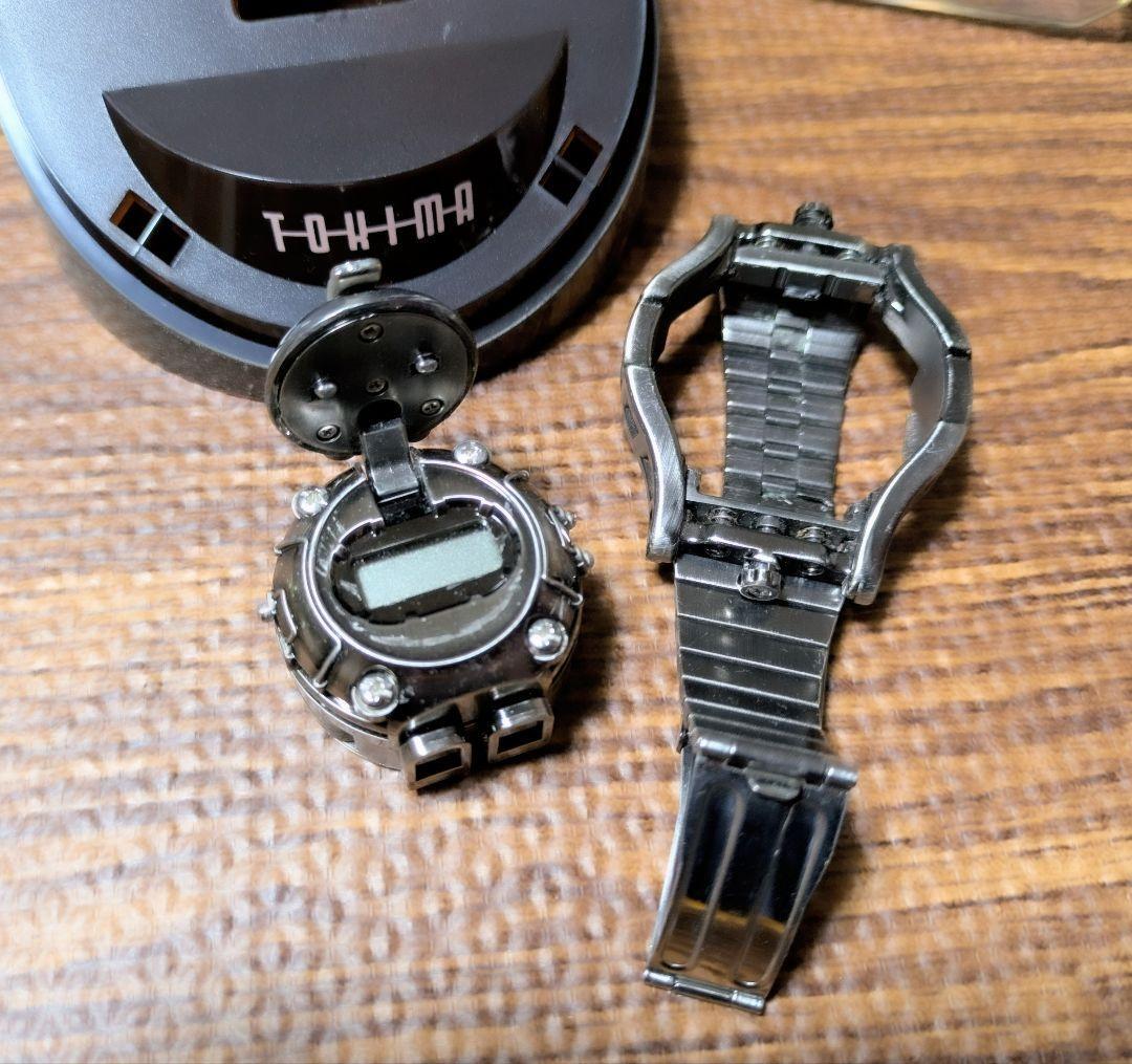 Bandai Tokima Steam Head watch wristwatch Silver Color Retro