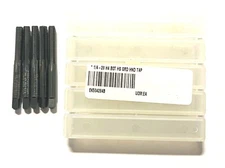 1/4-28 Hand Tap HSS Bottoming Taps General Purpose 4 Flute Black Oxide 5 Pack
