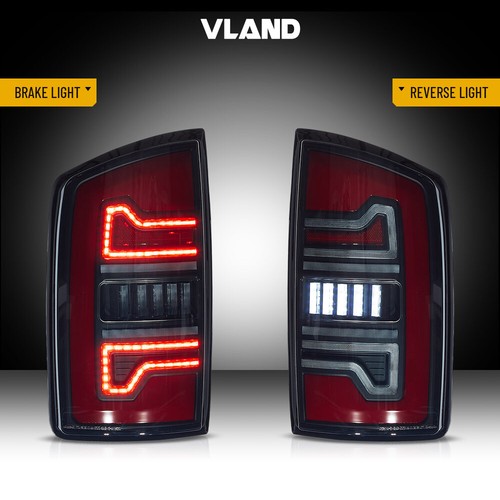 VLAND Smoked LED Tail Lights For 2007 2008 Dodge Ram 1500 2500 3500 w/Seqeuntial - Picture 7 of 17