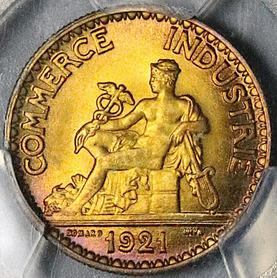1921 PCGS MS67 France 50 Centimes Key Date Chambres Paris Mint Coin (25022203C) - Image 2 of 4