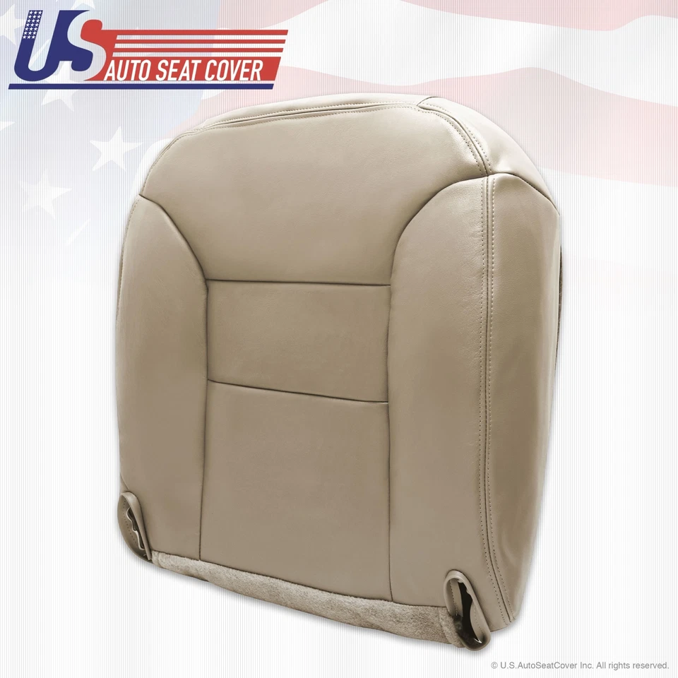 Chevy Silverado K1500 K2500 1995 96 97 99 parte inferior del conductor cubierta de asiento de cuero tostado Foto 2 de 4