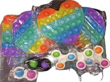 Bubble Fidget Push Pop it Sensory Stress Relief Toys and Keychains Variety Pack