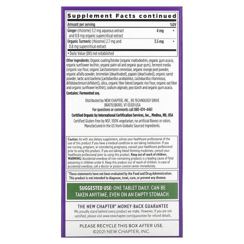 New Chapter Every Woman's One Daily 40+ Multivitamin 72 Vegetarian Tablets - Picture 3 of 4