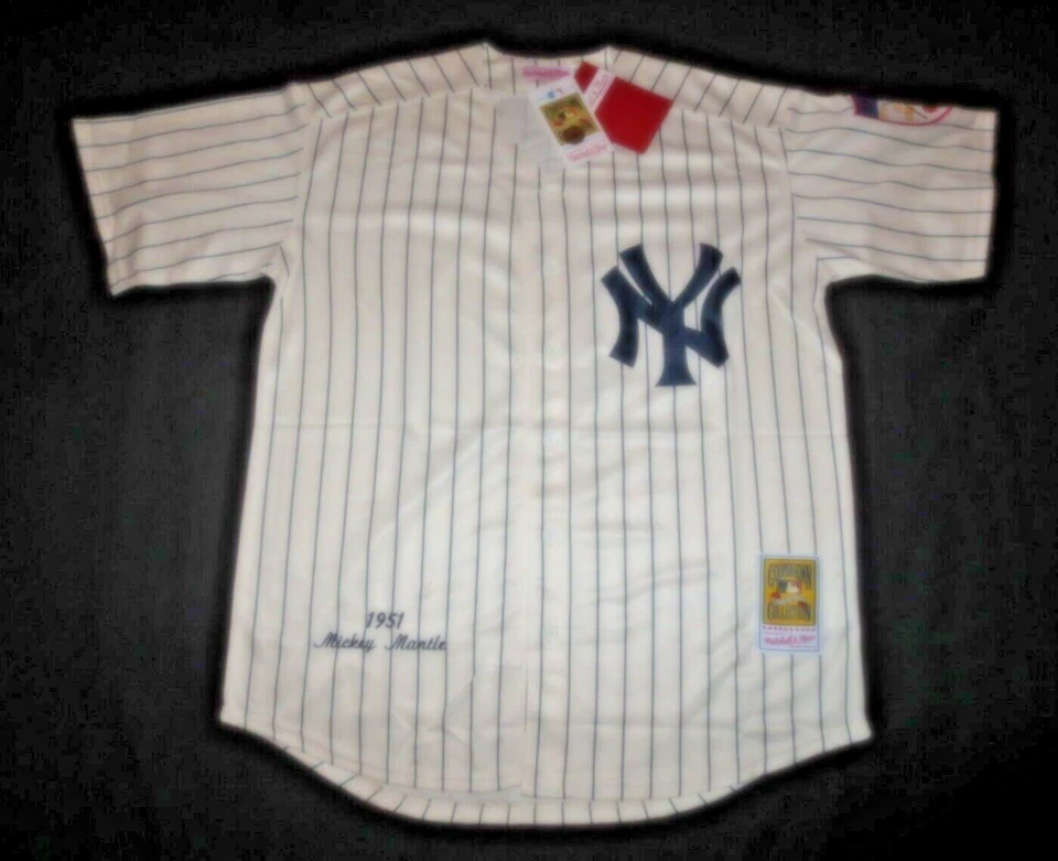 NUEVO*MICKEY MANTLE*CAMISETA LOCAL DE LOS NEW YORK YANKEES M&N "PARCHE GOLDEN ANNIVERSRY" 40M Foto 3 de 4