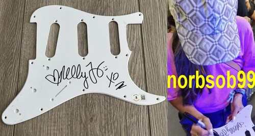 NELLY FURTADO SIGNED AUTOGRAPH GUITAR PICKGUARD w/EXACT PROOF & BECKETT BAS COA - Picture 1 of 3