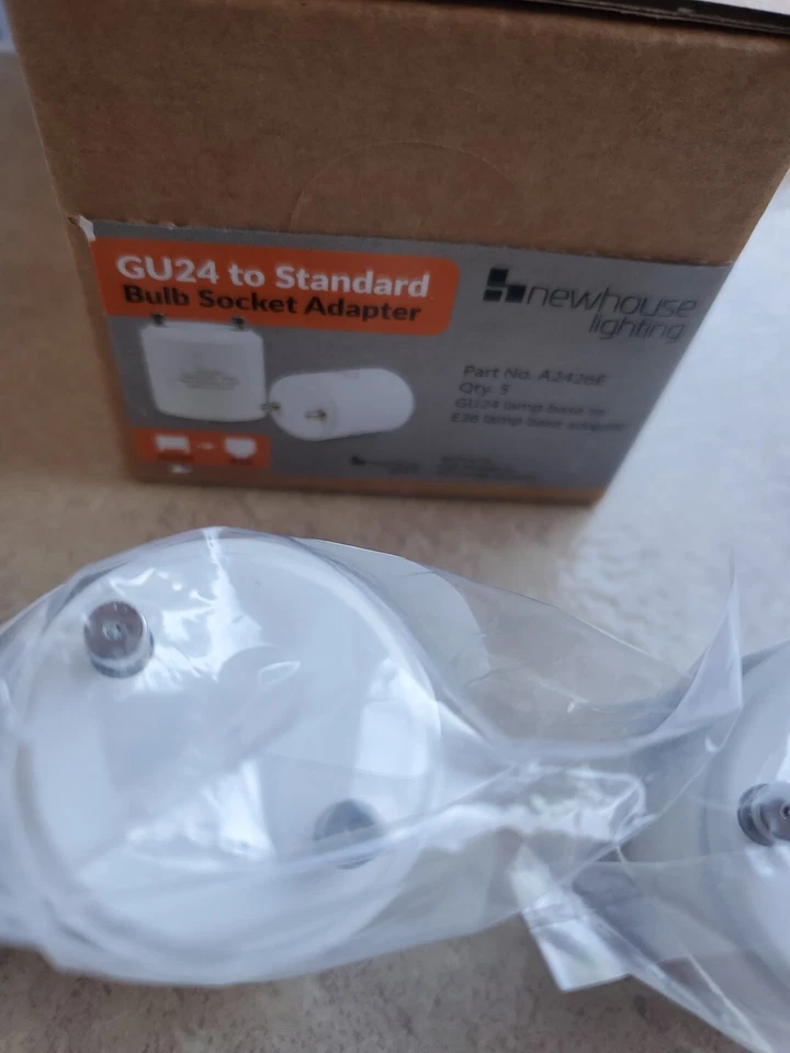 5 PACK Newhouse GU24 To Standard E26/E27 Base Light Bulb Socket Adapter A2426E - Image 3 of 4