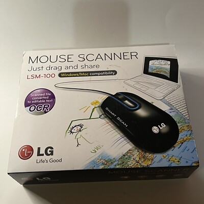 LG ELECTRONICS LSM-100 SCANNER MOUSE - BLACK Brand New Factory Sealed
