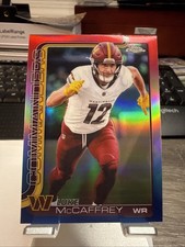 2025 Topps Chrome Luke McCaffrey Red, White And Blue Refractor #298