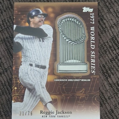 Topps Update Postseason Trophy Medallions Reggie Jackson PTM-RJA Gold /75