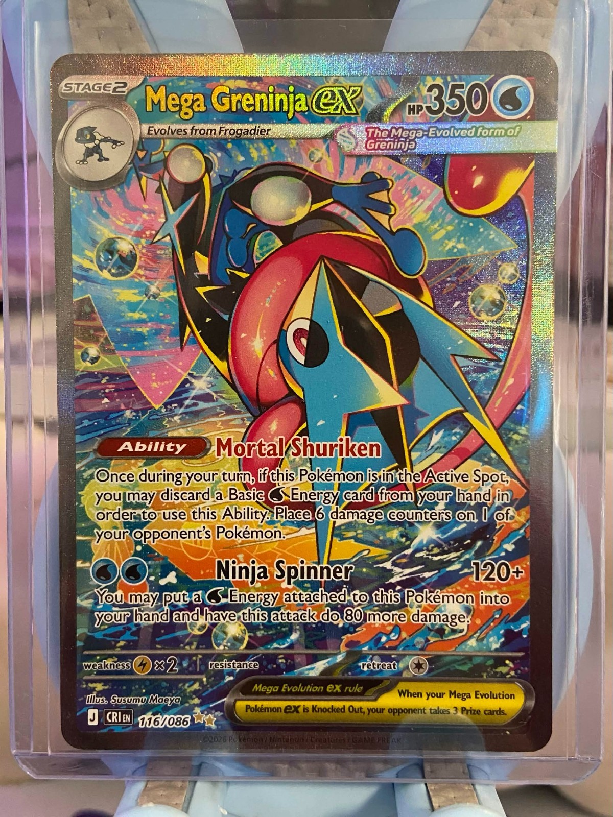 Mega Greninja ex 116/086 Me04: Chaos Rising Holo