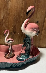 RARE - Mid Century Pink Flamingos in Pond by MADDUX of CALIFORNIA #1024 USA*READ
