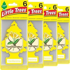 Little Trees Hanging Car and Home Air Freshener, Vanillaroma Scent - Pack of 24