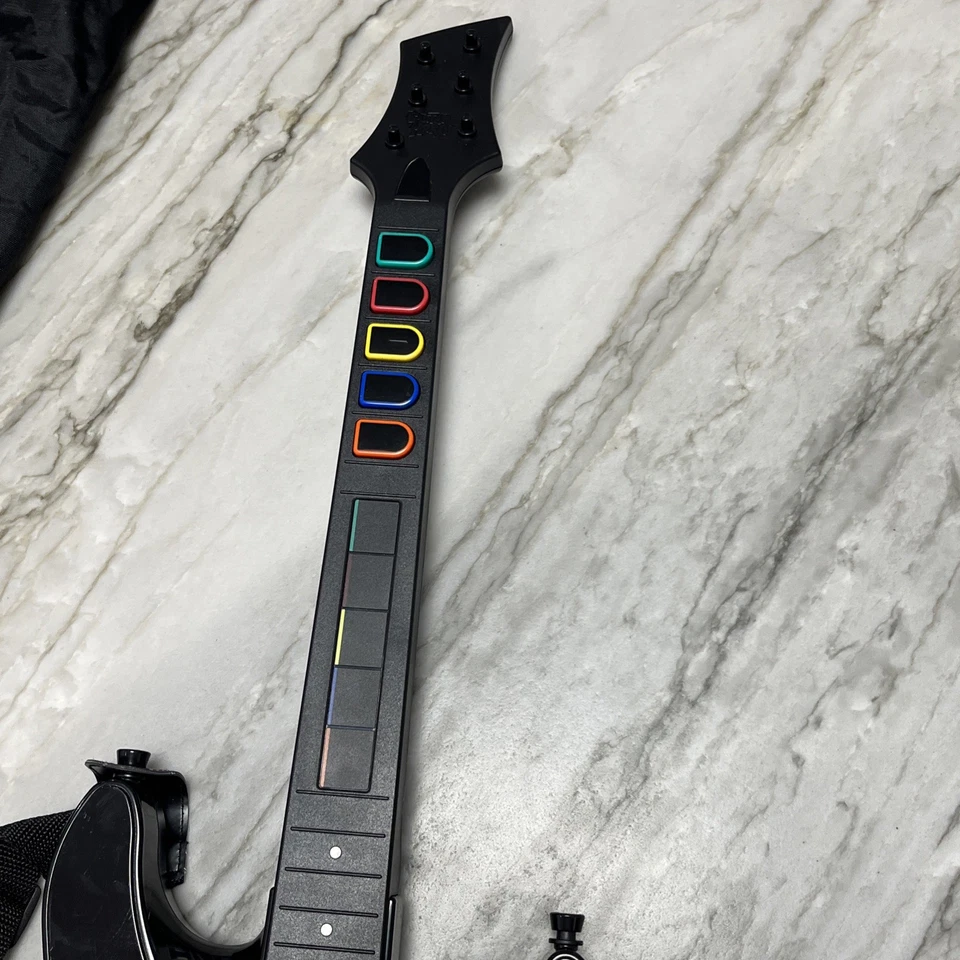 Guitarra Wii Guitar Hero World Tour Sunburst Rojo Octano ¡Con Estuche de Transporte! Probado Foto 3 de 4